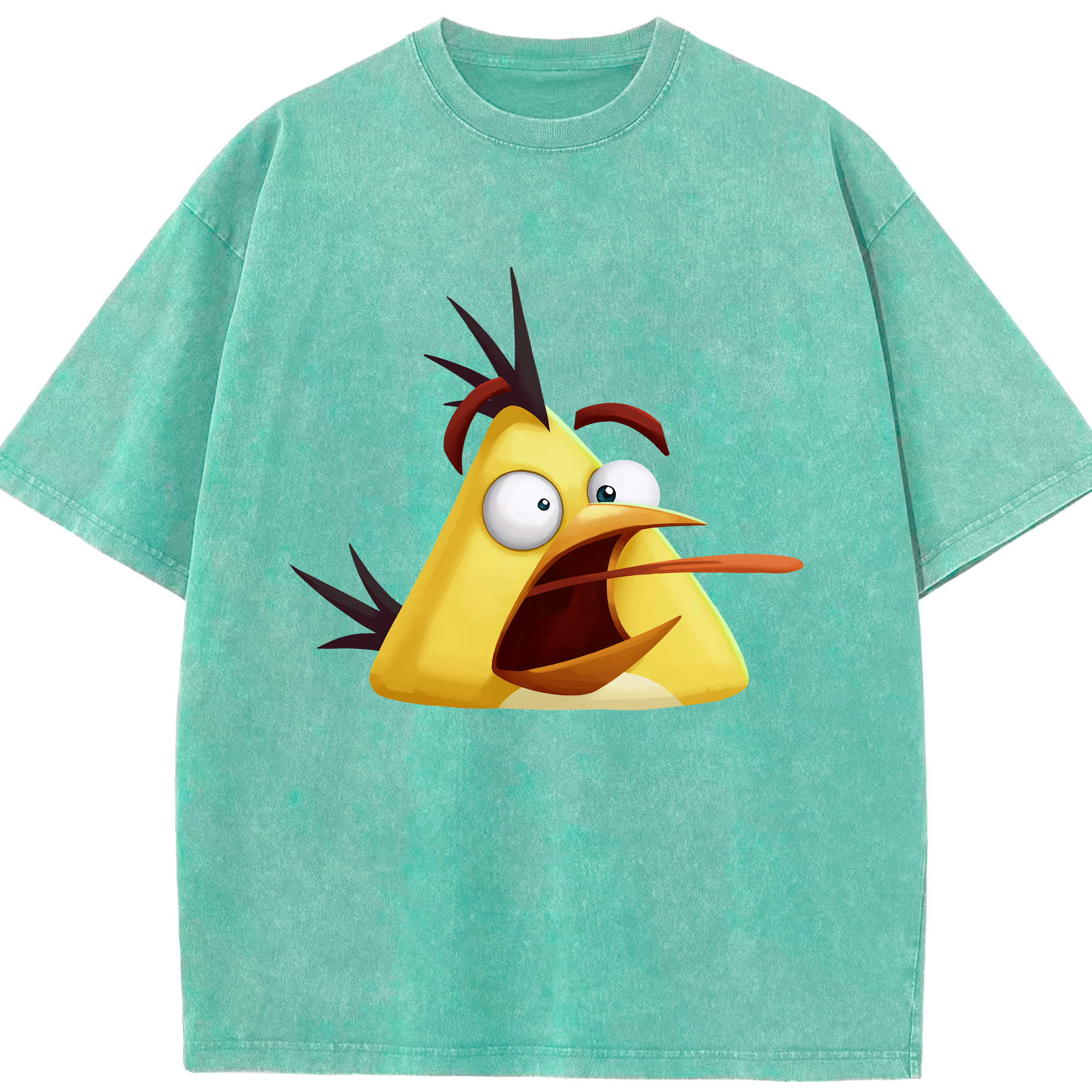 （画像用） Angry Birds アングリーバード 綿100% ヴィンテージ風 半袖Tシャツ（フロントプリント）